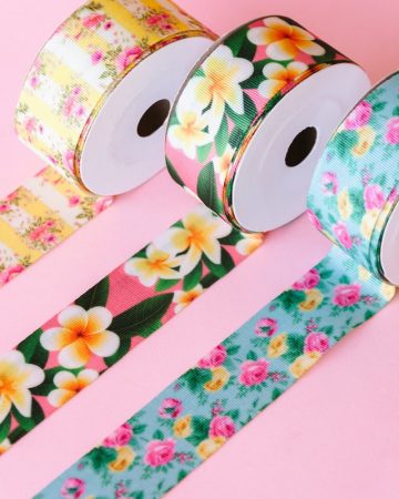 three rolls of flowered Washi Tape